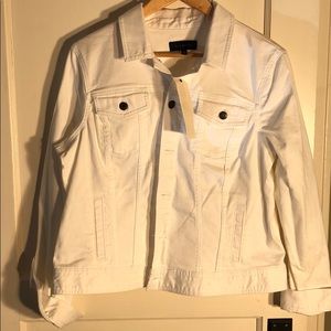 NWT - White Talbots Jean jacket